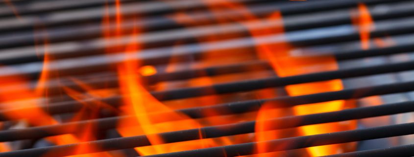 Image of flames on a BBQ Grill